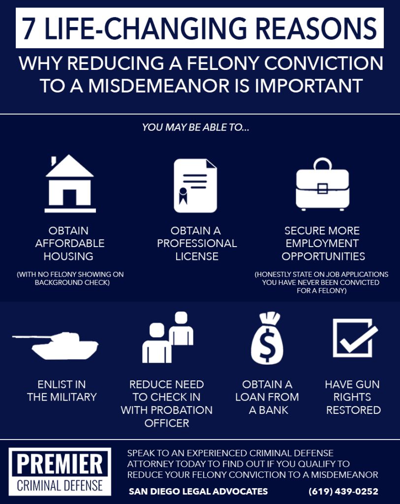 7 ways reducing a felony to a misdemeanor can impact your life in California.